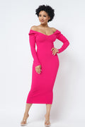 Shelia Midi Pink Knit Dress