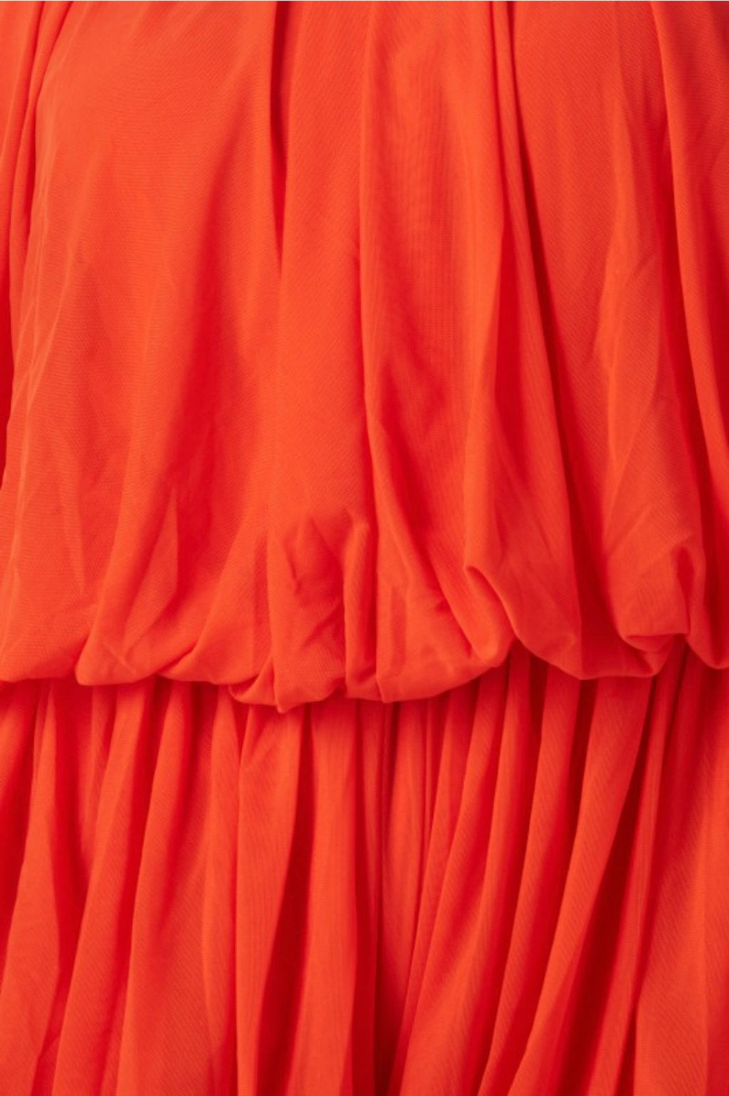 Butterfly Balloon Sleeve Romper (Reddish Orange)