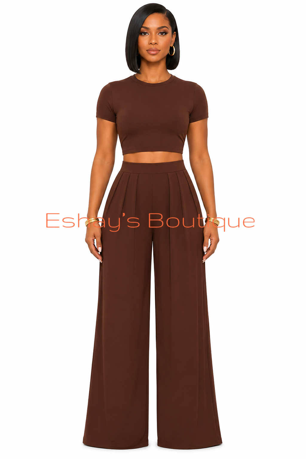 Allure Brown Pants Set