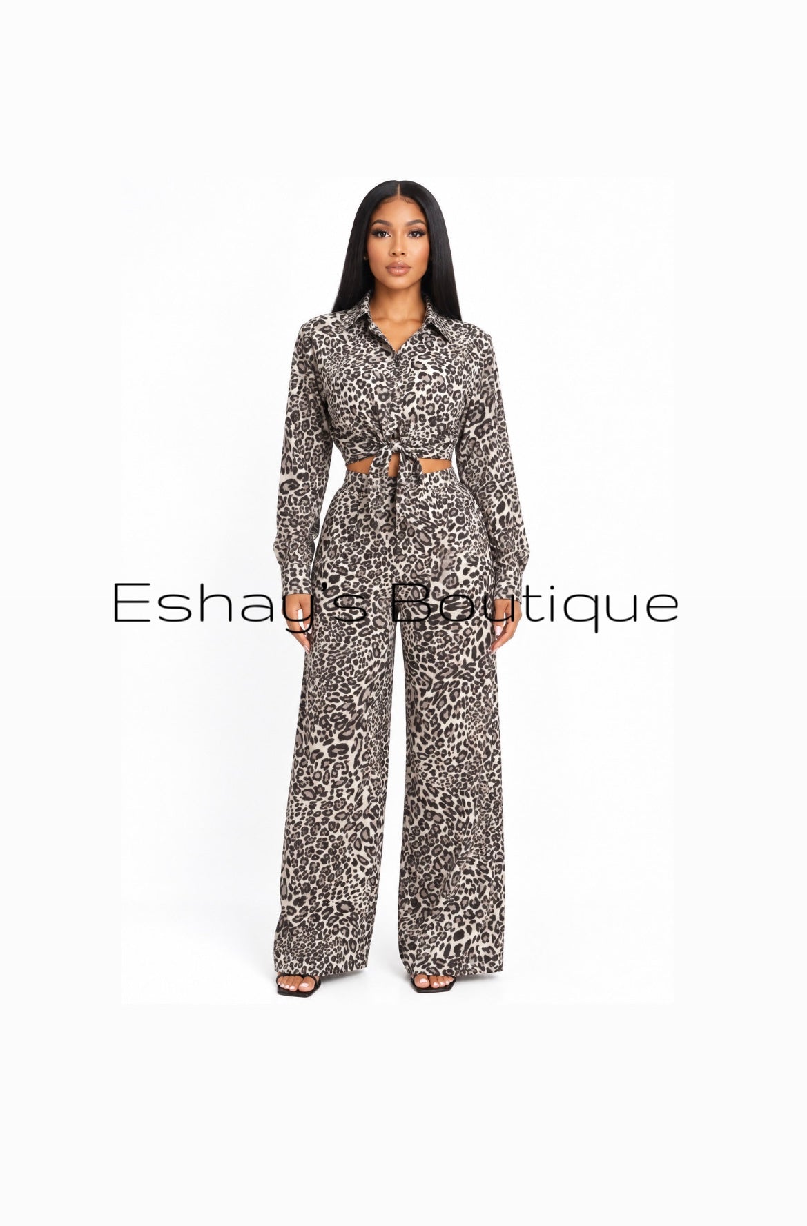 Way of the leopard black and white jumpsuit