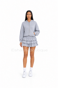 Venus Ruffle Dress (gray)IS