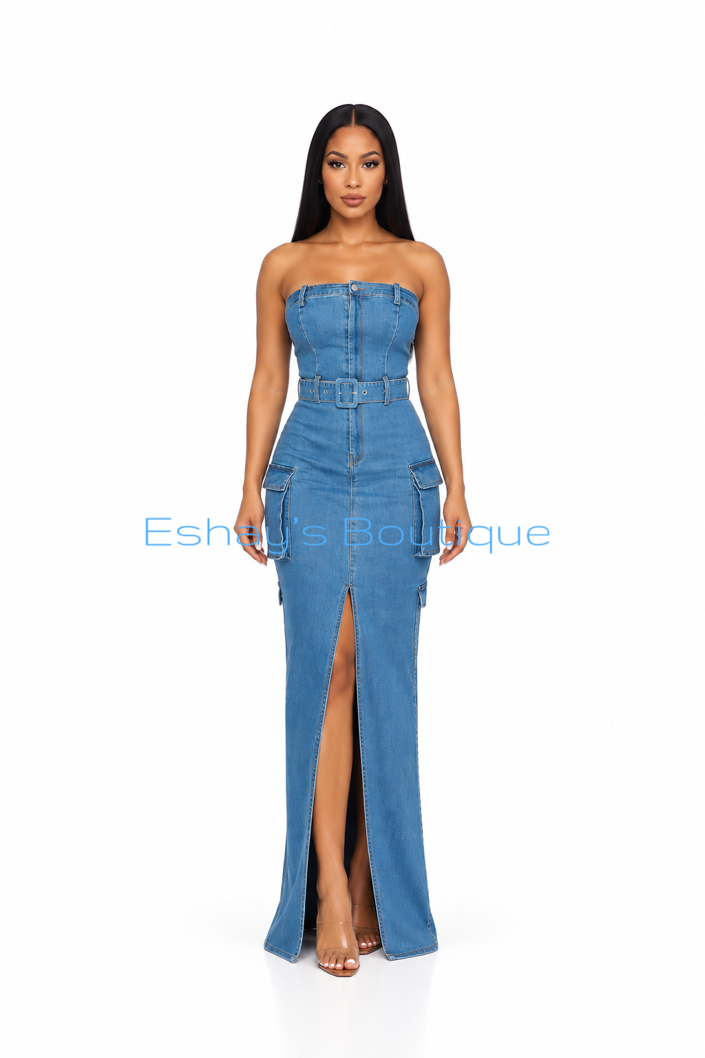 Harley denim maxi dress ( IS)