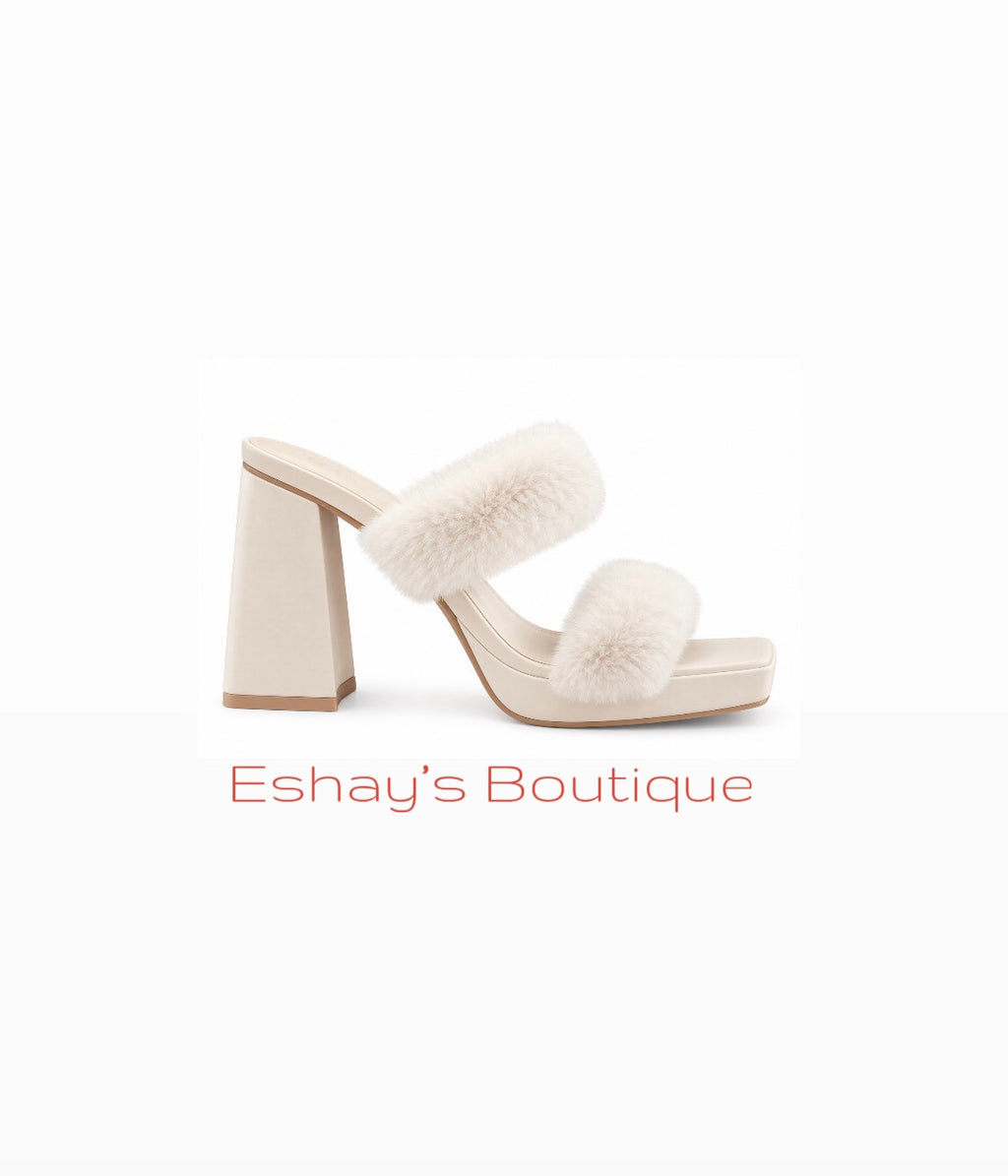 Solay Frost Mules (Ivory)
