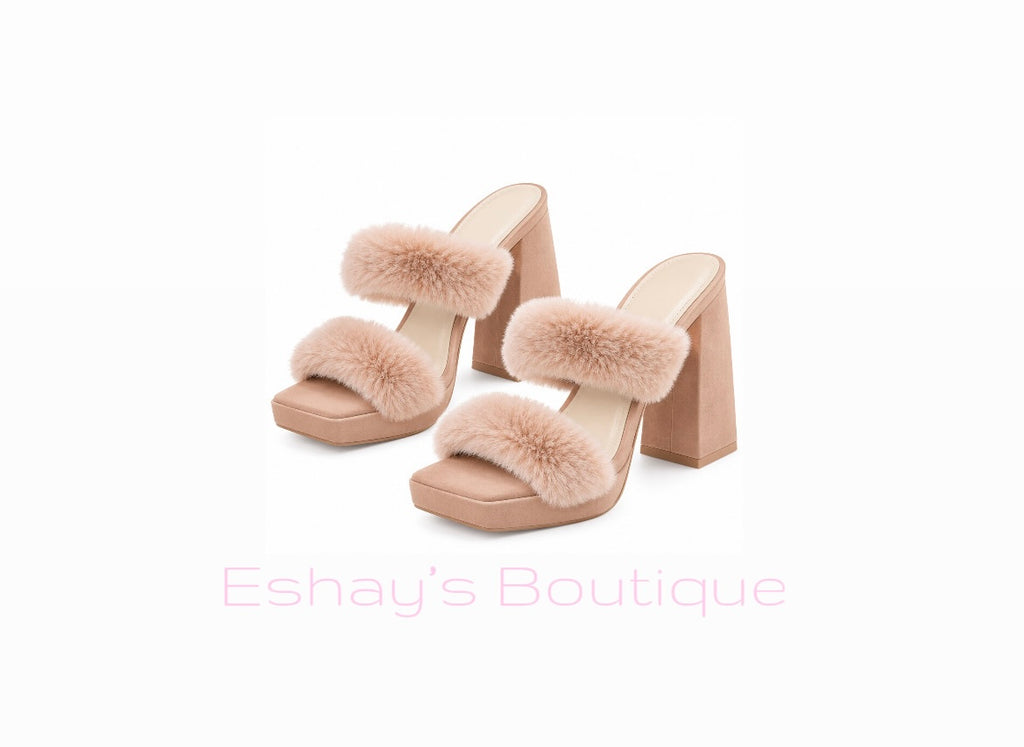 Solay Frost Mules (Blush)