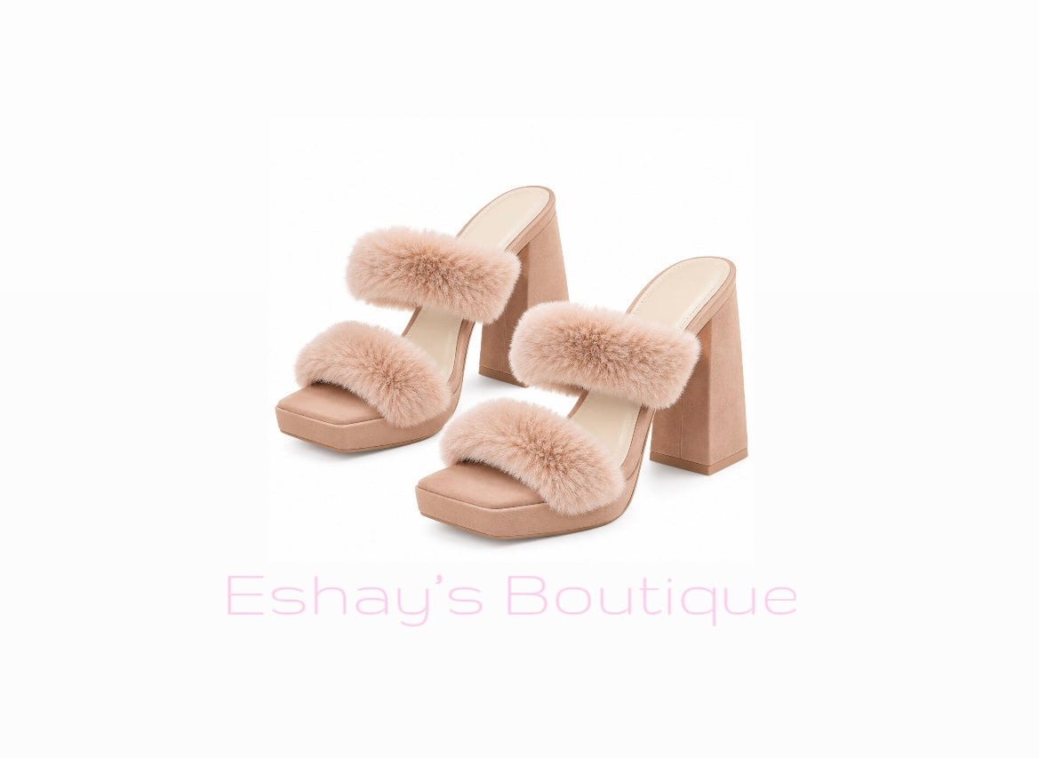 Solay Frost Mules (Blush)