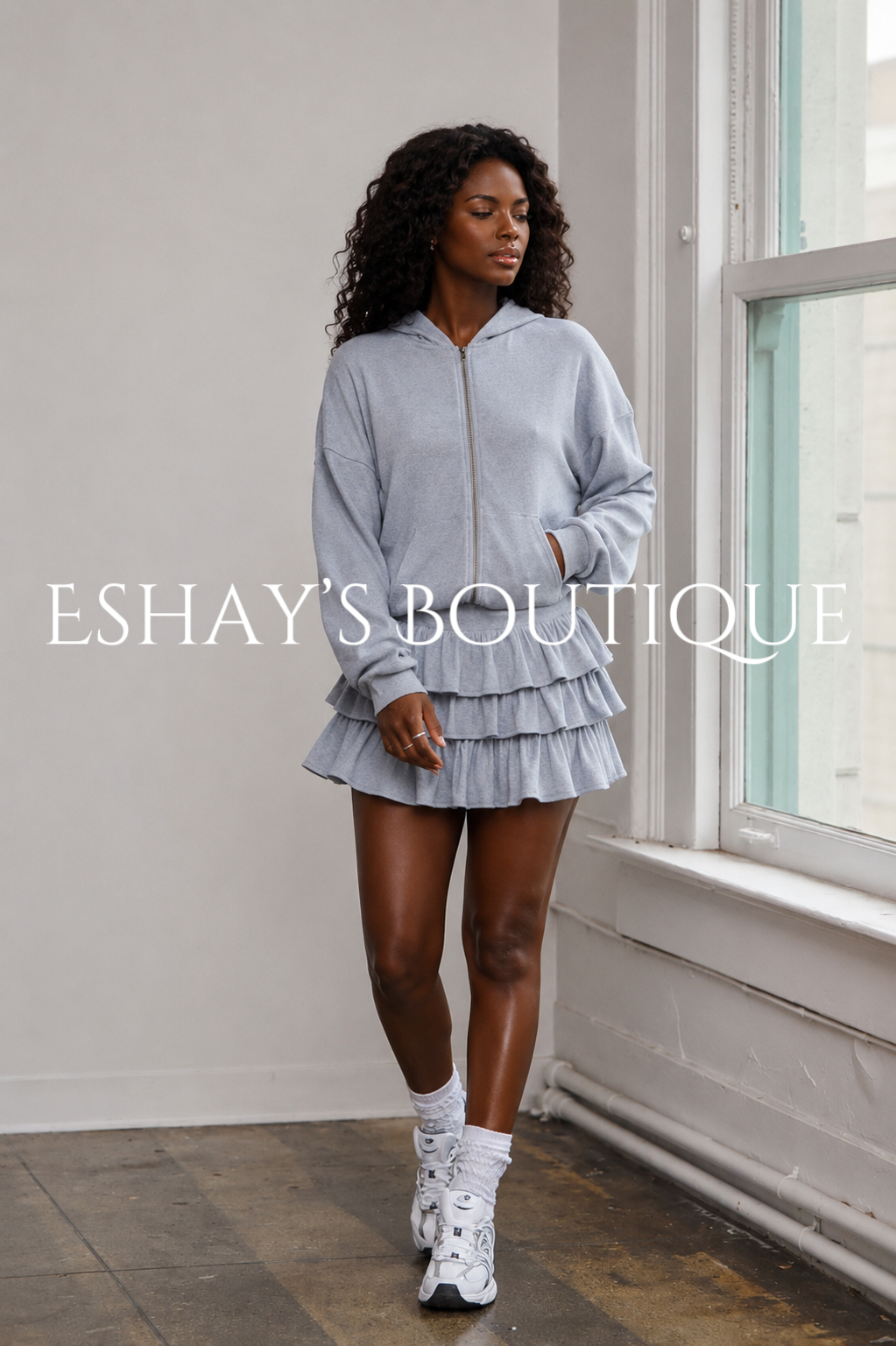Venus Ruffle Dress (gray)