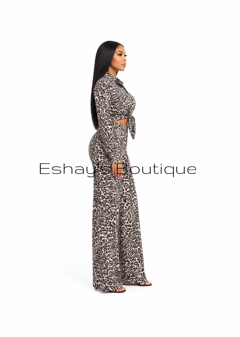 Way of the leopard black and white jumpsuit