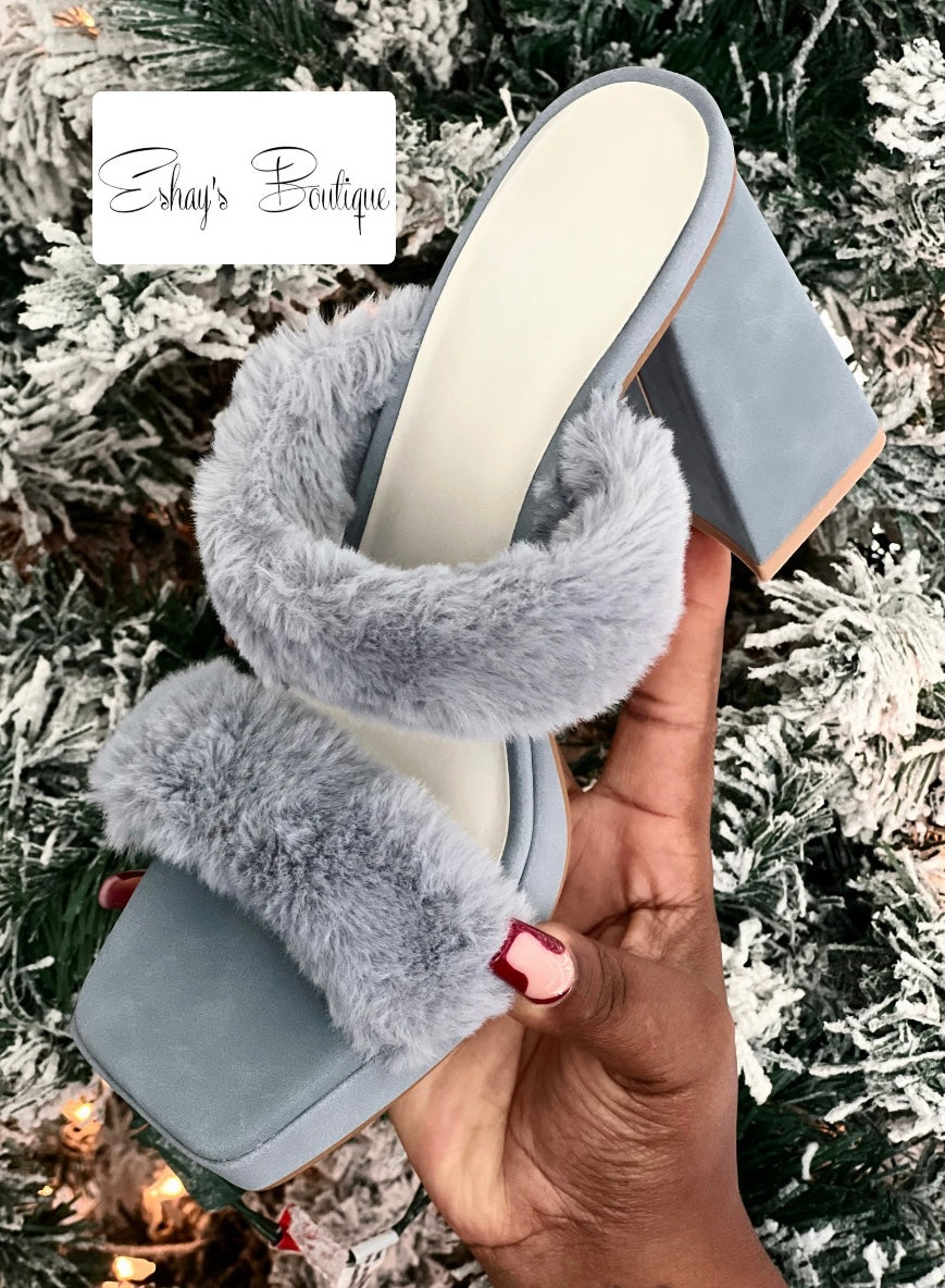Solay Frost Mules (Light Blue)