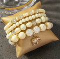 Cream bracelet set