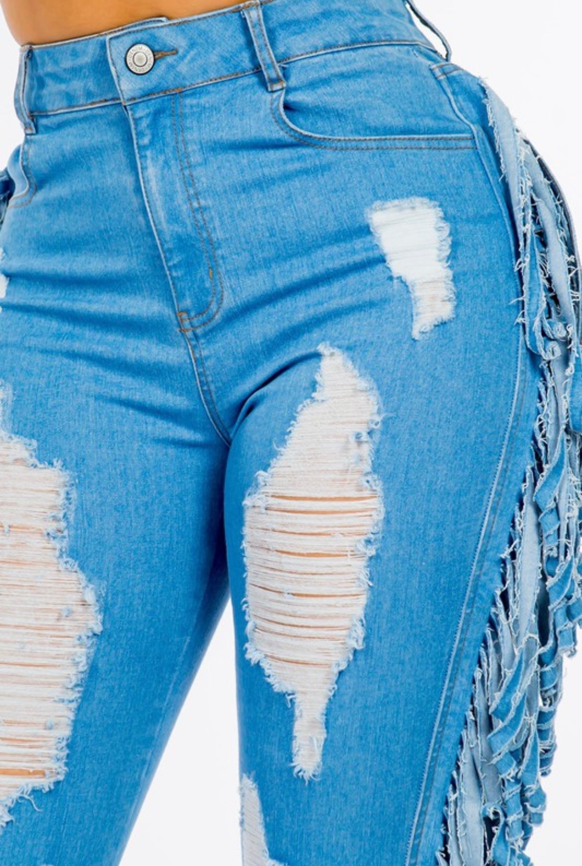 Let’s go girl’s fringe denim