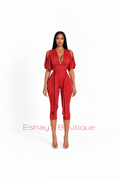 The Edit Capri Pants Set (Rust)