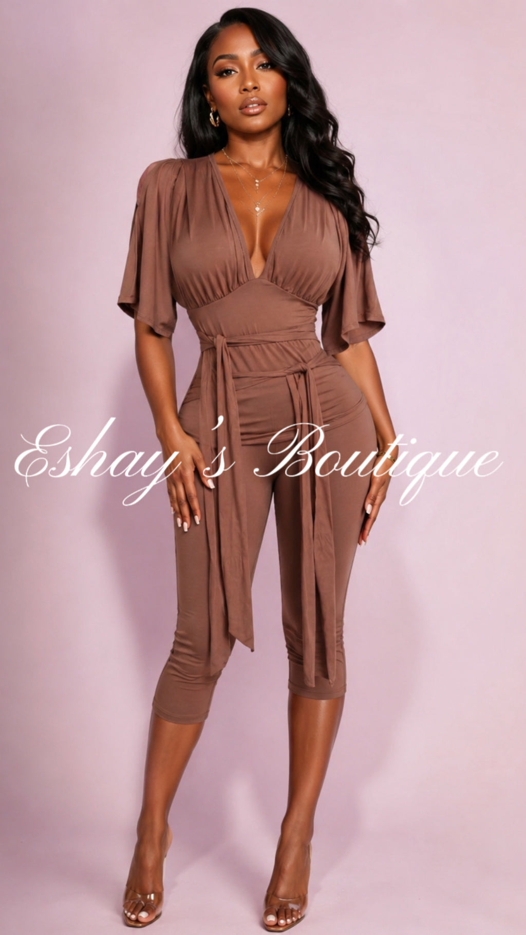 The Edit Capri Set (Brown)