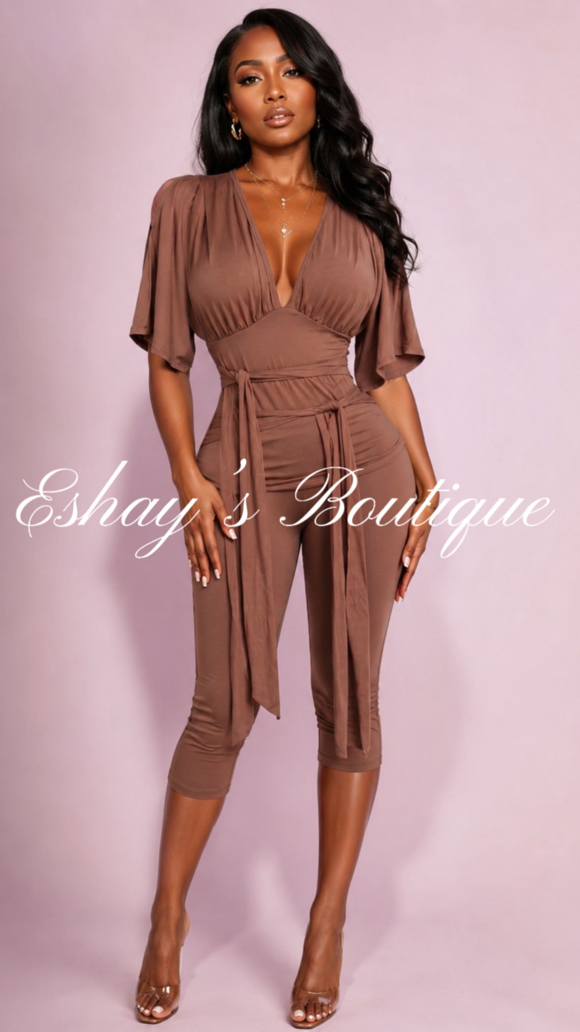 The Edit Capri Set (Brown)