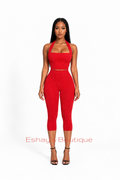 Cherry bomb capri set