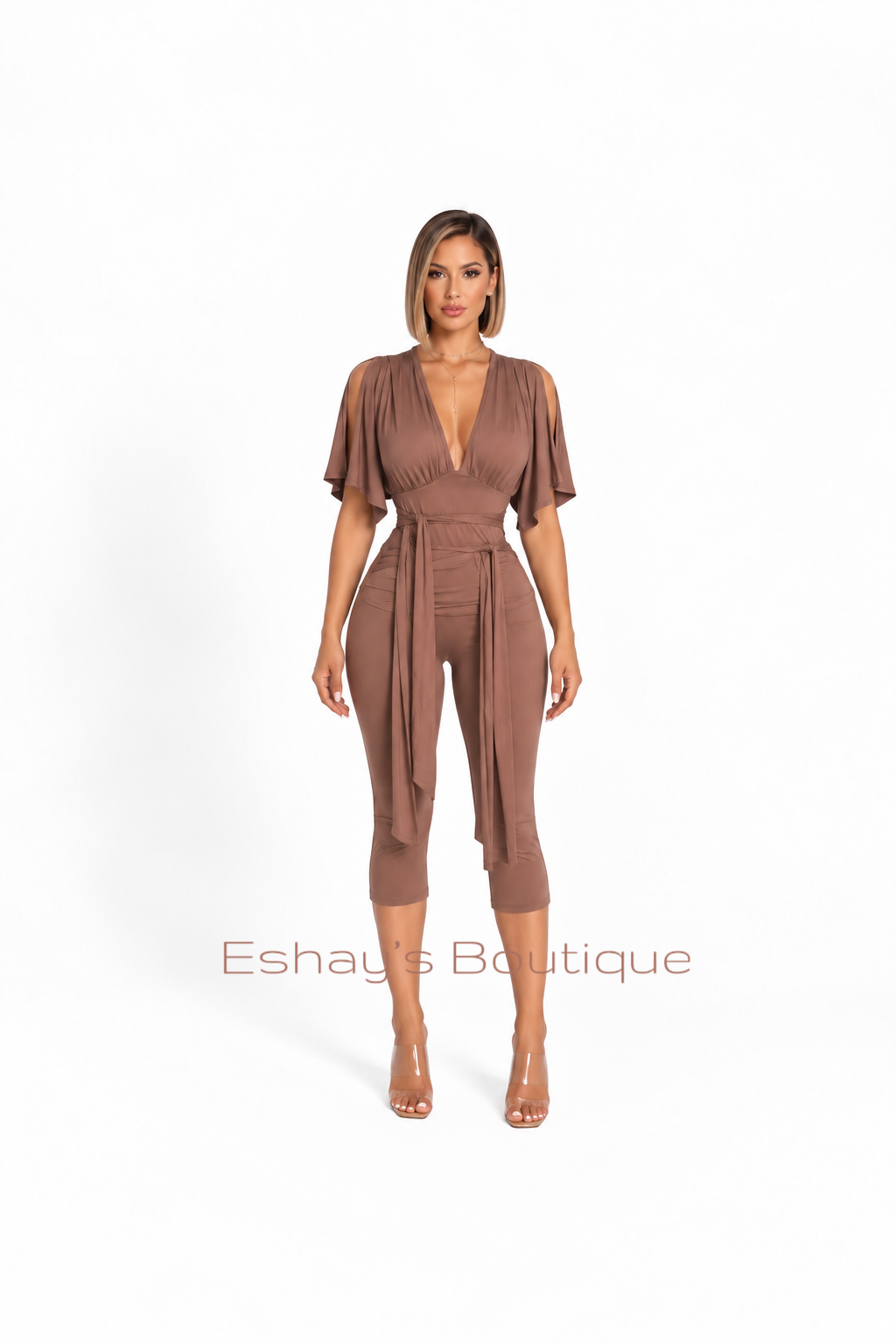 The Edit Capri Set (Brown)
