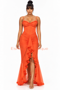 Marsha Ruffle Midi Dress
