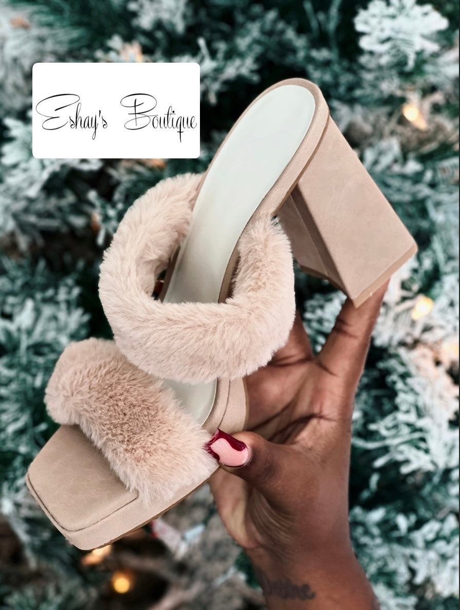 Solay Frost Mules (Blush)