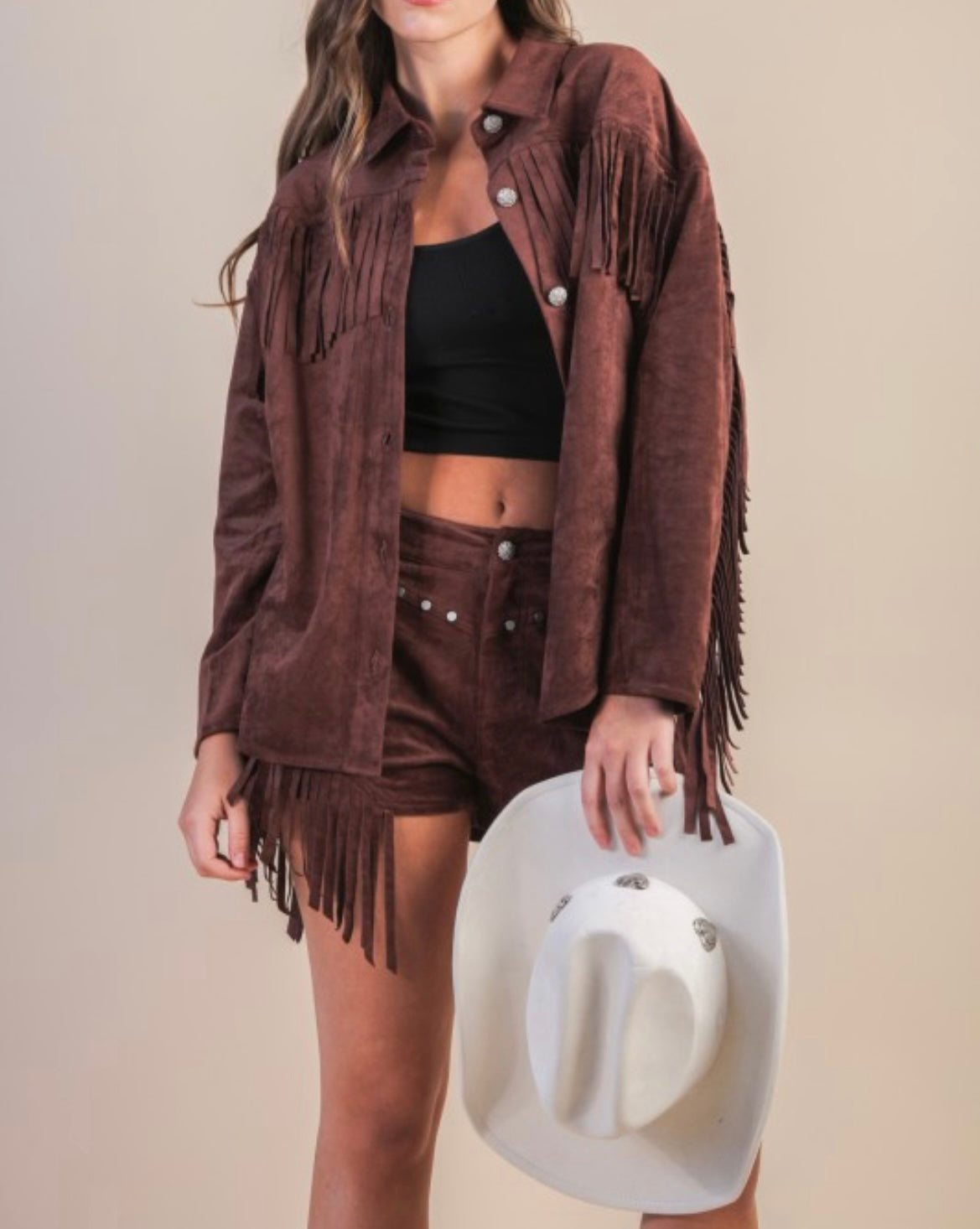 Coco Jaded Fringe Short Set