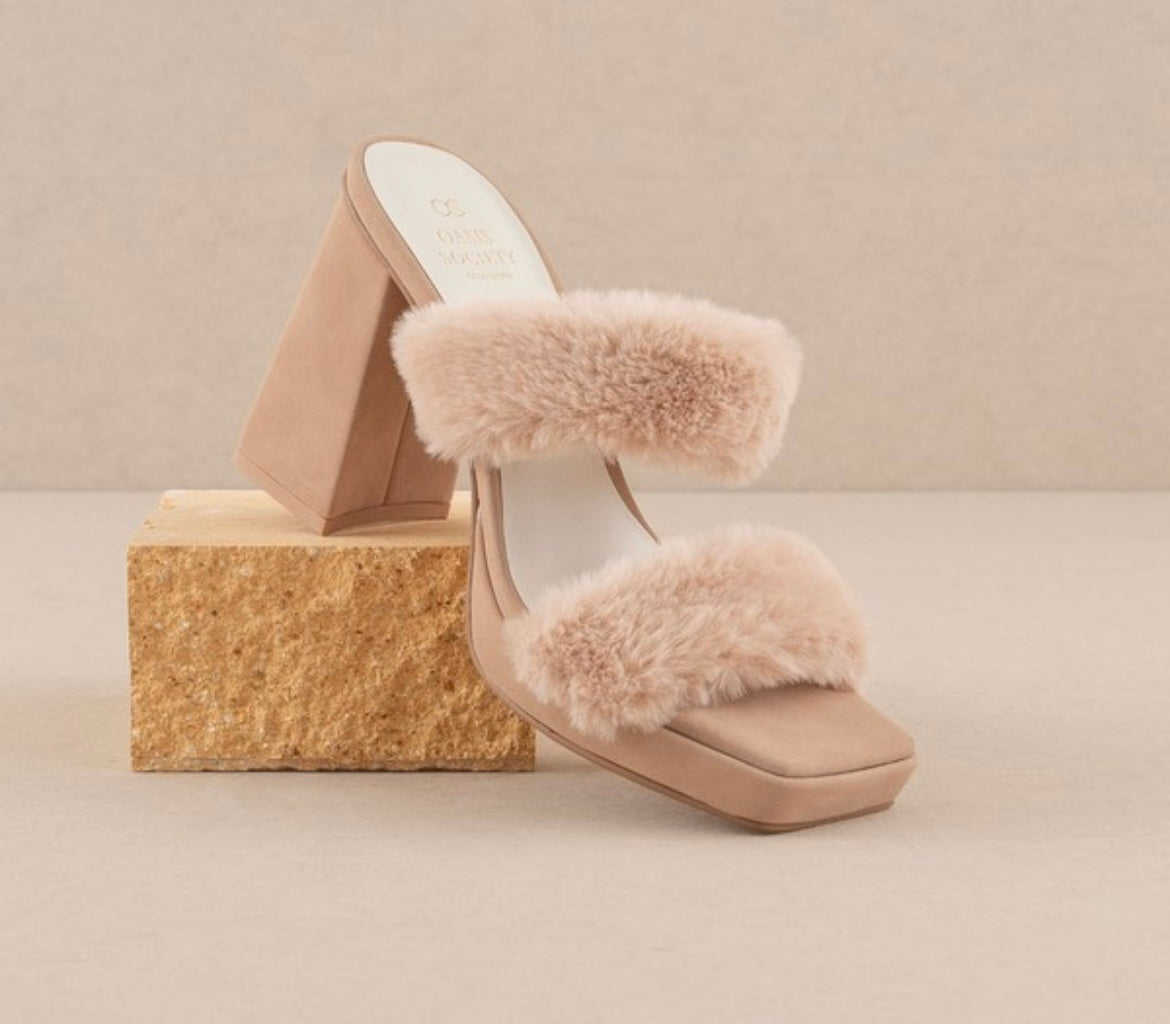 Solay Frost Mules (Blush)