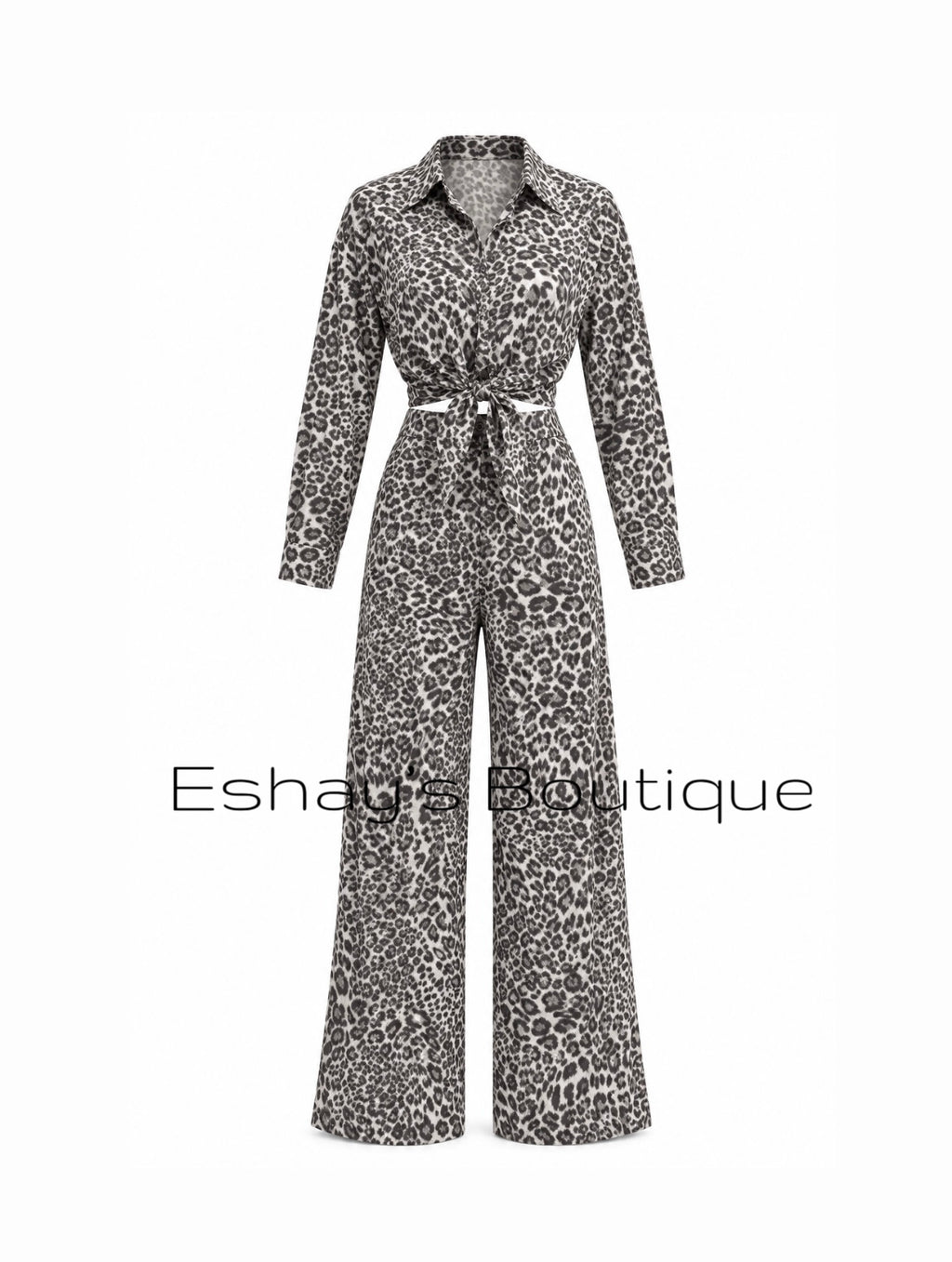Way of the leopard black and white jumpsuit