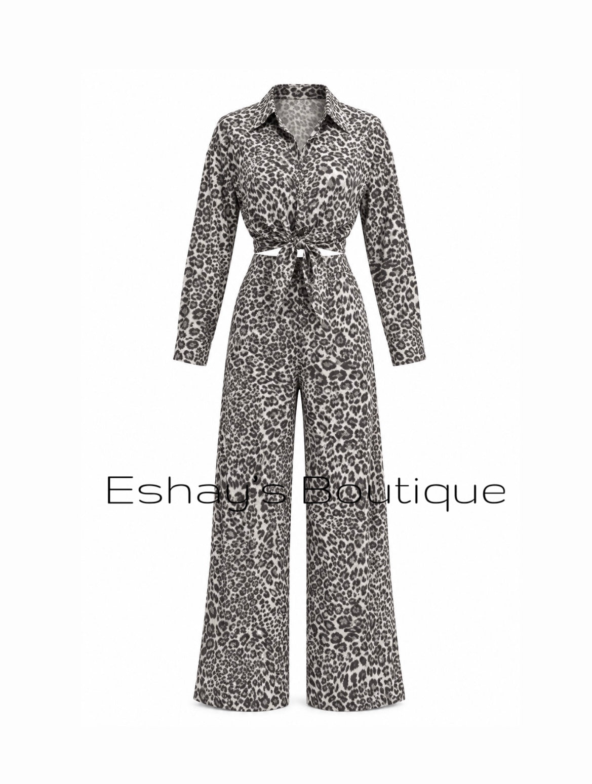 Way of the leopard black and white jumpsuit