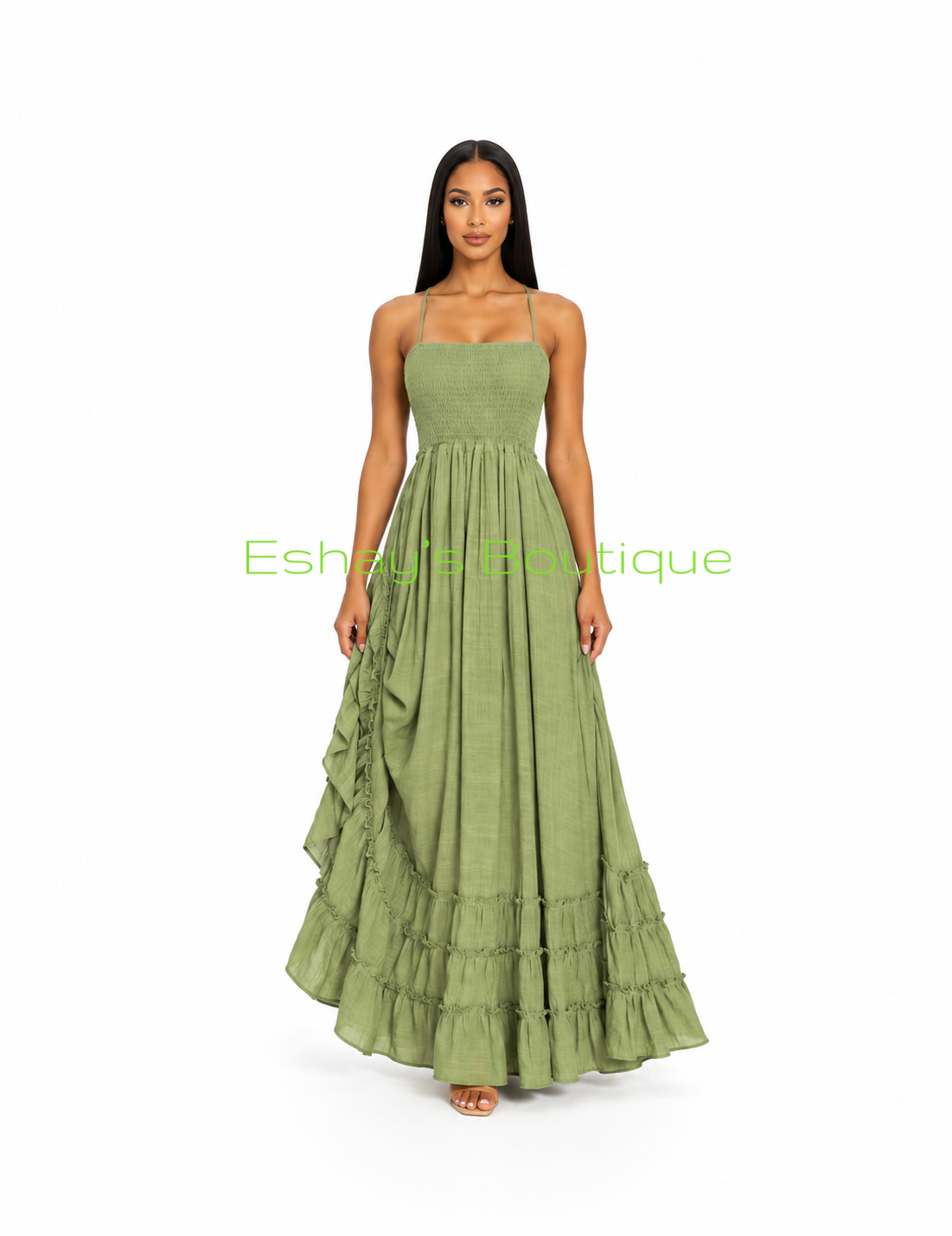 Unforgettable Maxi Dress (Olive) IS
