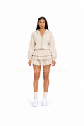 Venus Ruffle Dress (Oatmeal)IS
