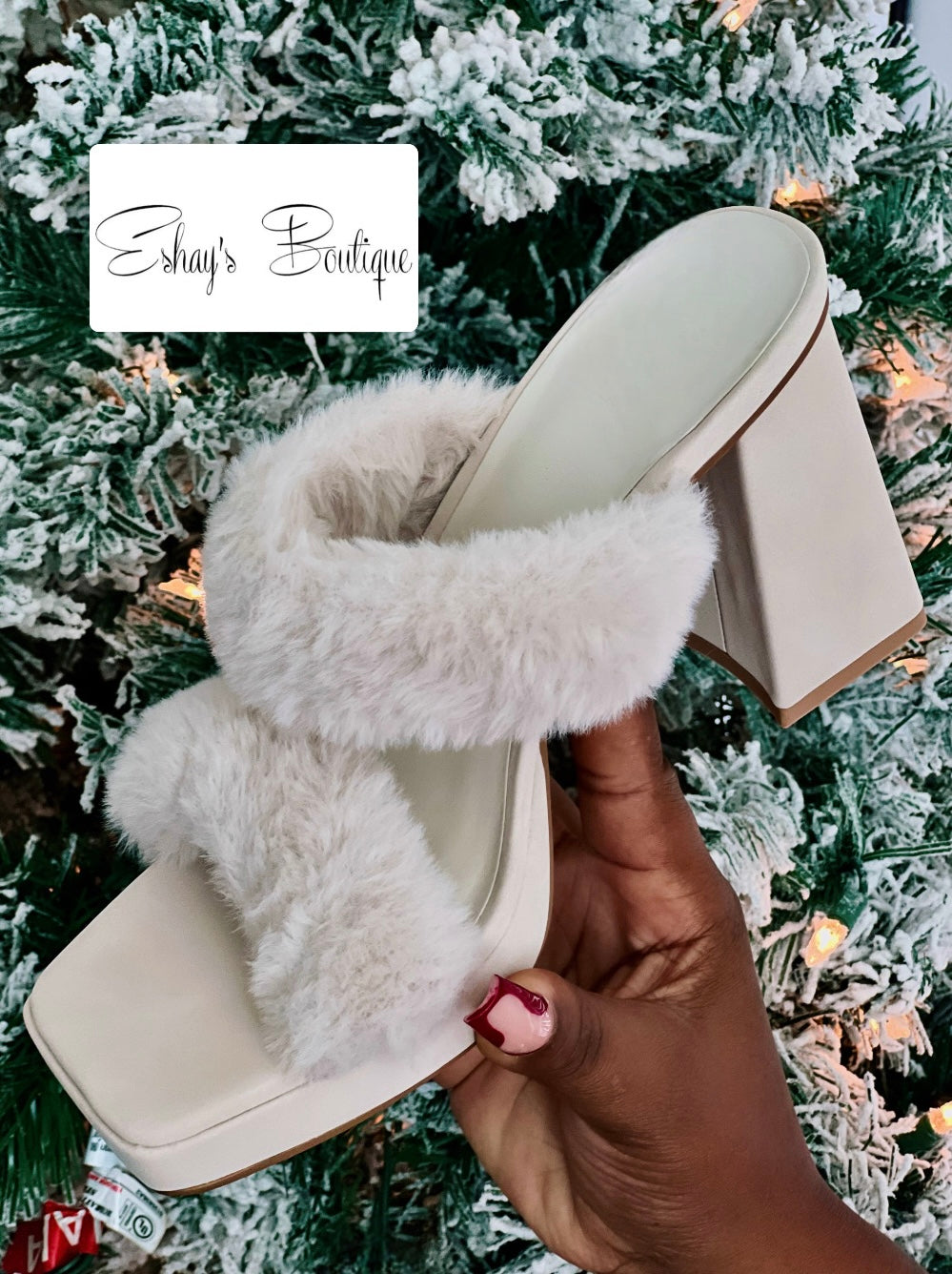 Solay Frost Mules (Ivory)
