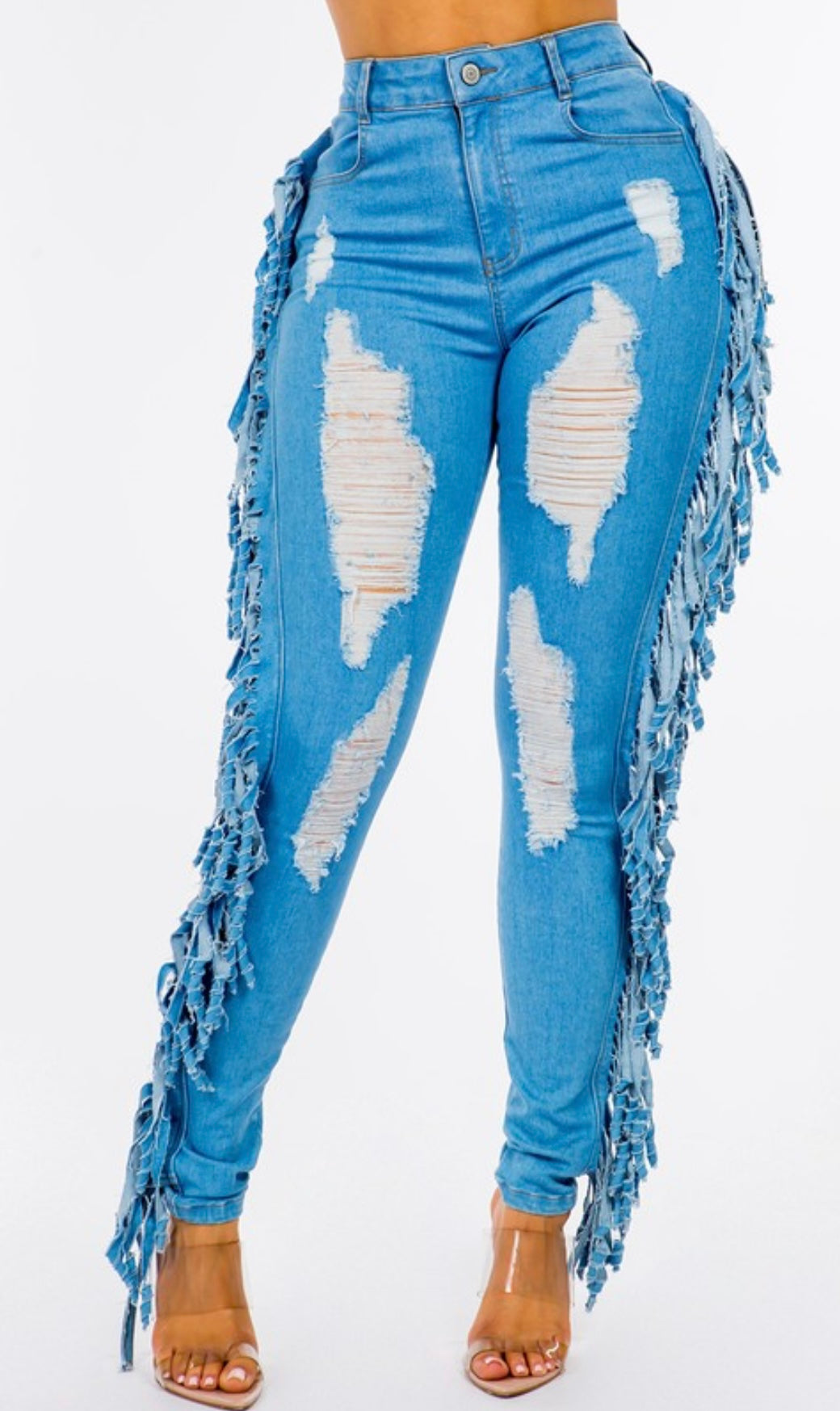 Let’s go girl’s fringe denim