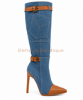 Around the way boots😍 DARK DENIM