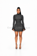 Barcode mini sweater dress