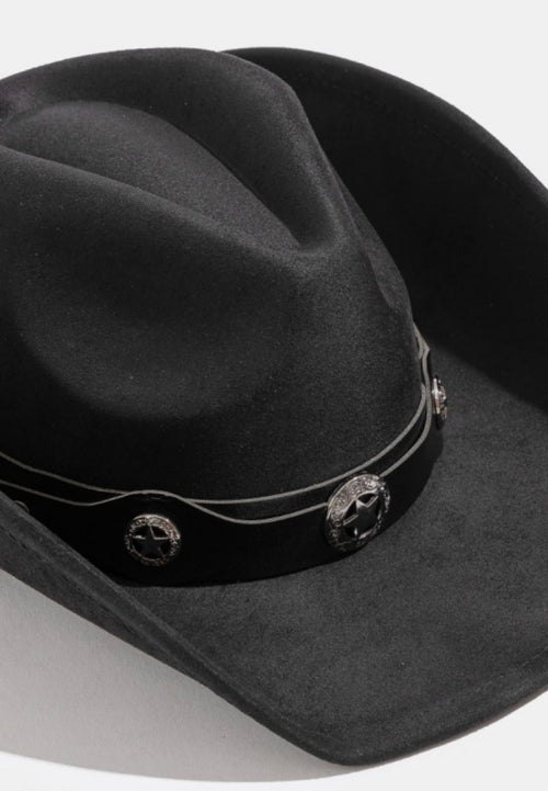 Black Unisex Fleet Rodeo Hat